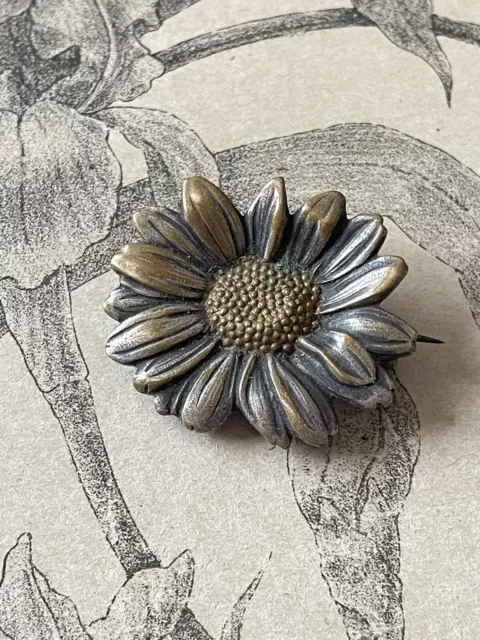 Jolie Broche Ancienne forme marguerite fleurs - Vintage - Mellerio