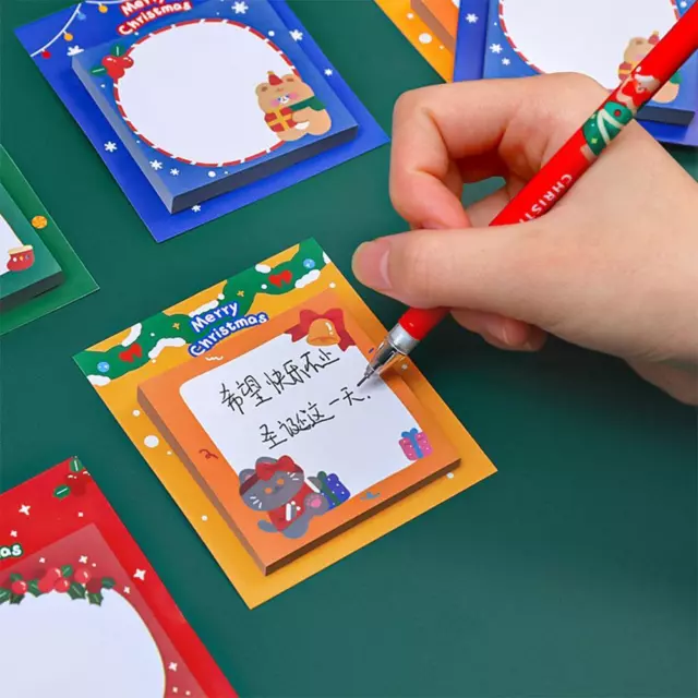 Santa Claus Christmas Memo Pad Sticky Notes To Do List 2023 Planner Sticker S4R1