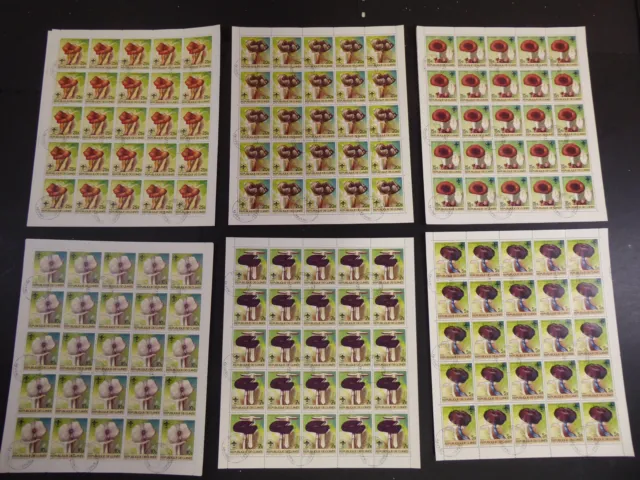 Guinea 1985, 200x Serie "Pilze", gest./CTO, Mi.Nr.1019/24, ME 1600,-