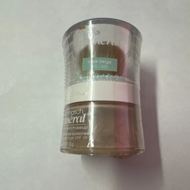 LOreal Paris True Match Mineral Foundation Powder Makeup W3 460 Nude Beige NEW