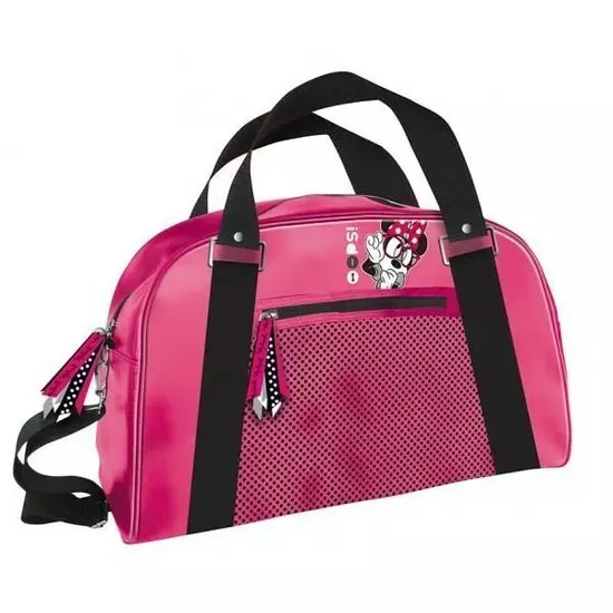 DISNEY sac de sport / voyage MINNIE simili cuir rose fuschia 48 x 21 x 28 cm