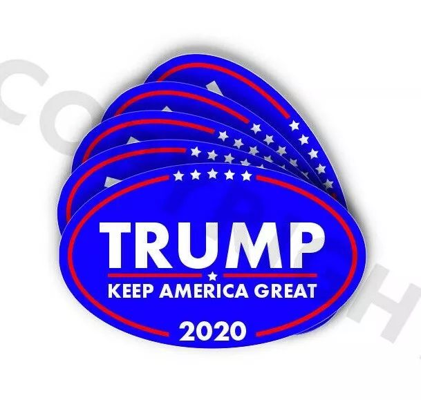 Trump 2020 Make America Great Again Political Stickers 3" Decals Oval 2 Pack