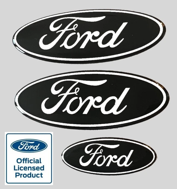Union Jack Sticker 3 X Ford Transit Custom Mk7/8 Gel Badges Overlay Black / Red Chrome Union Jack Aufkleber Union Jack