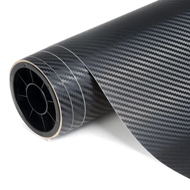 Black 3D Carbon Fibre Vinyl Car Wrap Film Sticker Air Bubble Free Various size