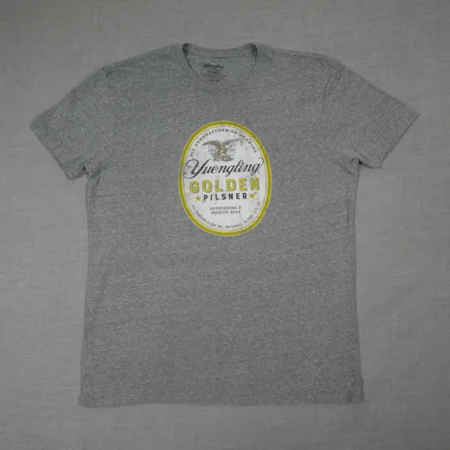Yuengling Mens Shirt XL Gray Golden Pilsner T-Shirt Americas Oldest Brewery Penn