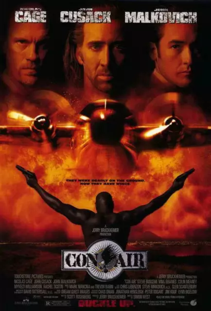 CON AIR Movie POSTER 11 x 17 Nicolas Cage, John Malkovich, John Cusack, B