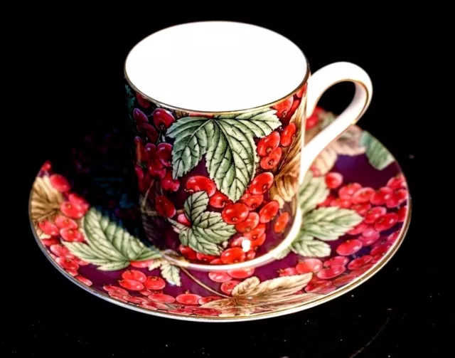 Beautiful Wedgwood Fruit Orchard Redcurrant Demitasse And Saucer