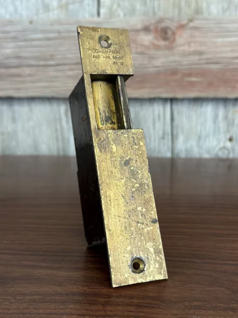 Antique Brass Electric Door Latch Champion Patent 1910