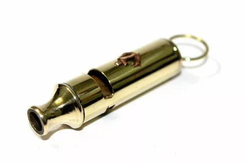 Solid Brass Hunter Anchor Whistle --"Metropolitan" Type Whistle free P&P brass