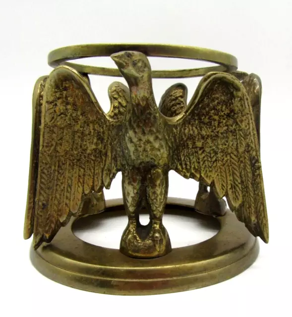 Vintage Solid Brass Eagle Holder for Large Candle Great City Traders
