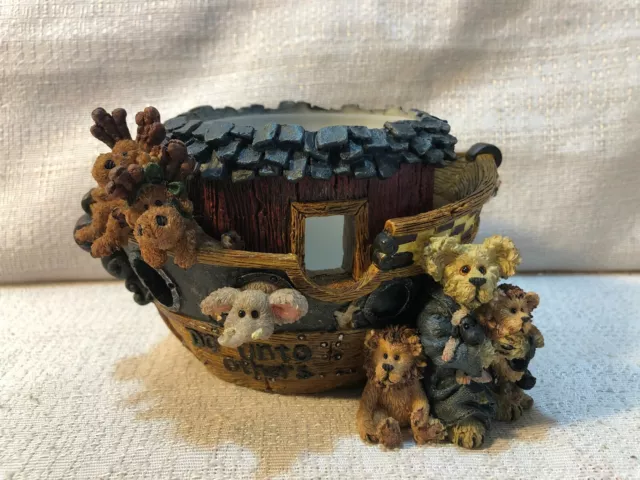 Boyds Bear Noah and The Golden Rule Votive Candle Holder Ark Figurine 27754