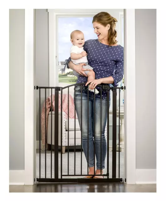 Regalo Easy Step Extra Tall Arched Décor Walk Thru Baby Gate, Includes 4-Inch