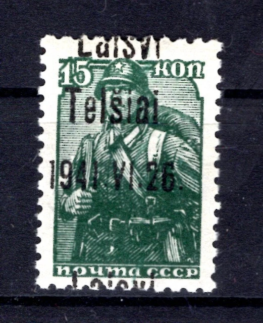 Litauen Telschen 3IIIb tadellos ** POSTFRISCH BPP 30EUR (L8552