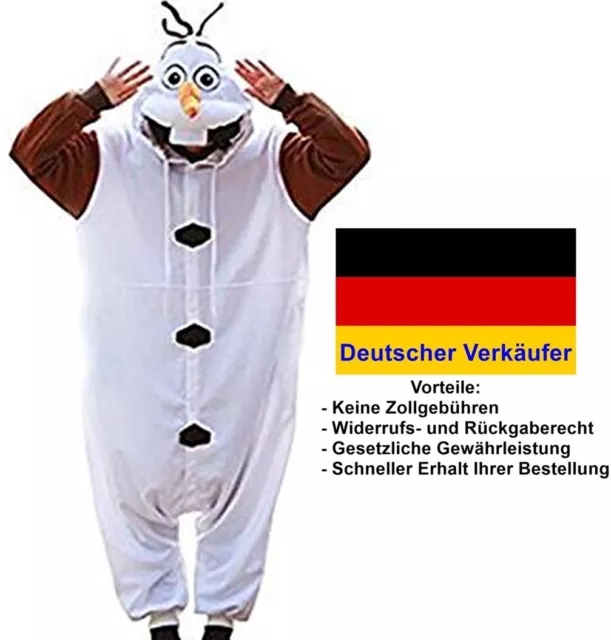 C24 Kostüm Olaf der Schneemann Eiskönigin Damen Männer Herren Fasching Karneval