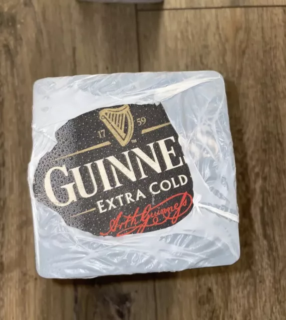 100 X Alfombrillas de Cerveza Guinness Posavasos Home Bar Irlandés Stout Nuevas Doble Cara