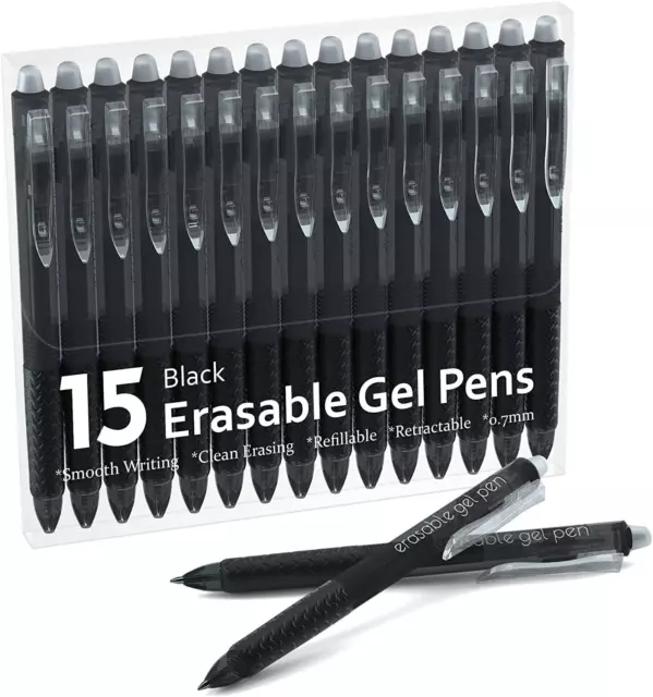 czxwyst X97 Retractable Gel Ink Pens 0.5mm Fine Point (Black Color 12-Pack)