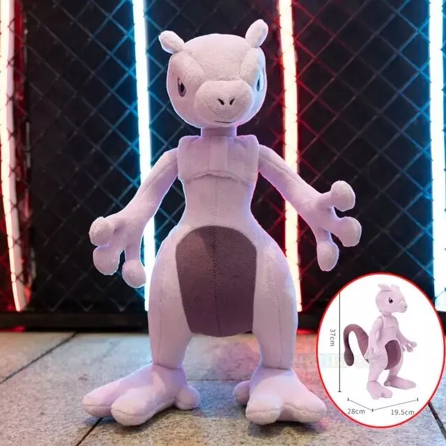 37cm Original Pokemon Mewtwo Plush Anime Soft Stuffed Animal Toy Cartoon Pluche 3