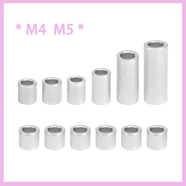 M4 M5 6010 Aluminium Stand Off Spacers Collar Bushes Bonnet Raisers