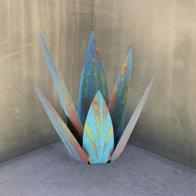 Tequila Rustic Sculpture Iron Blue Anti Rust Waterproof DIY Yard Metal Agave