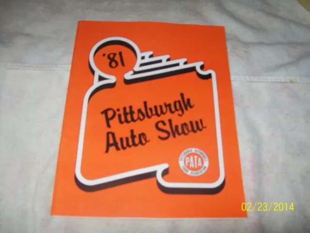 1981 Pittsburgh,Pa Auto Show Program,Pata 8 1/2 X 11"