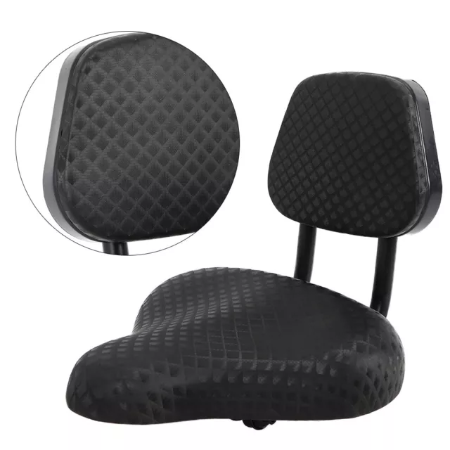 Black Large Comfort Bicycle Seat Saddle Back Rest Beach Cruiser Bike