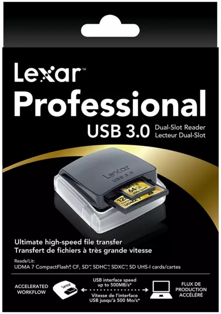 Lexar Professional Lettore Schede SD/CF USB 3.0 Dual-Slot Reader 2