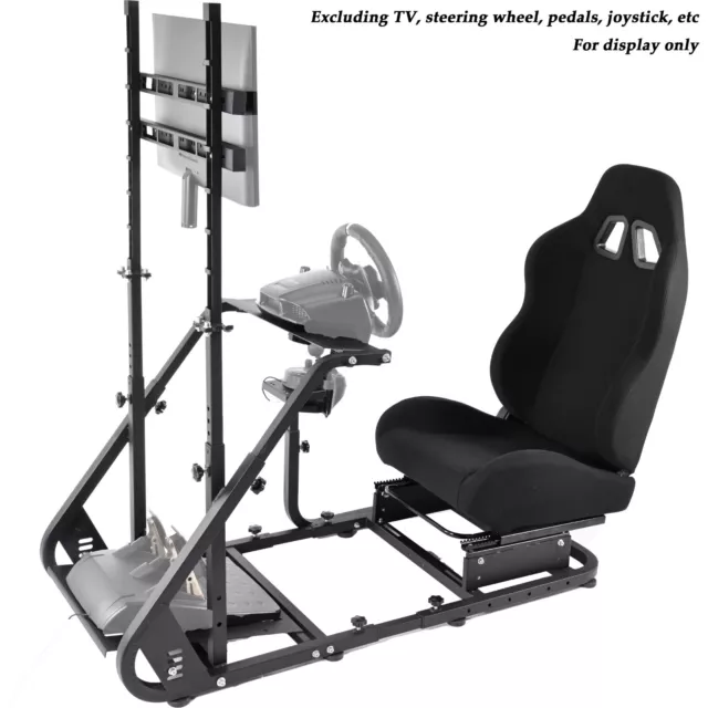 Minneer Racing Simulator Cockpit Fit Logitech G29 G920 with Seat/TV Mount Stand