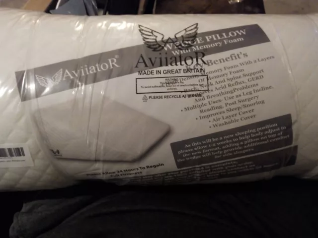 Nuovo AviiatoR® Cuscino Cuneo Letto Ortopedico Supporto Memory Foam - per Reflusso Acido