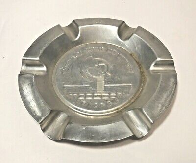 Vtg Souvenir Chicago Museum of Science & Industry Stamped Tin Ashtray Round 5"