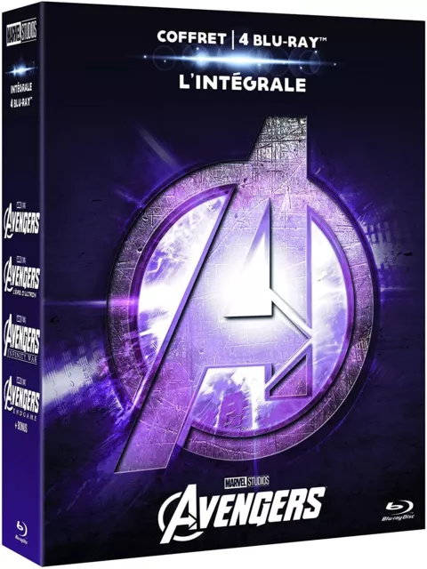 COFFRET BLURAY - AVENGERS - INTEGRALE DES 4 FILMS - Neuf - Edition Fr