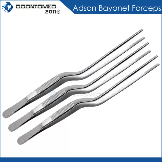 3 Adson Bayonet Forceps Medical Surgical Instruments 6"