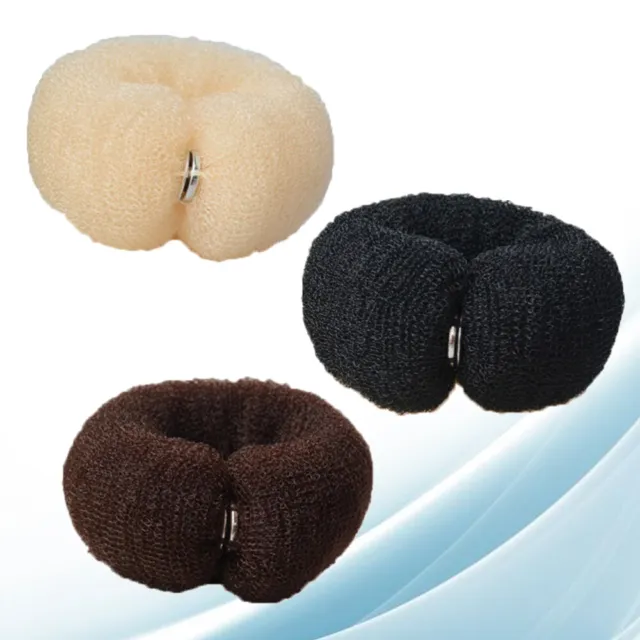 3 Pcs Miss Foam Hair Bun Maker Covers for Women Ponytail Holder