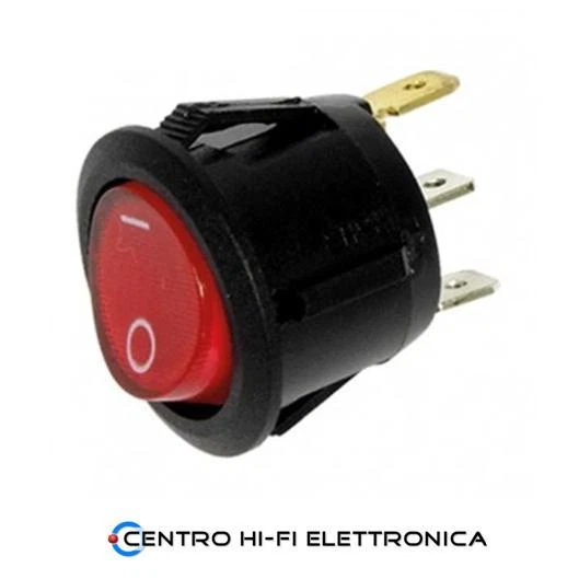 5 Pz. INTERRUTTORE Bilanciere DEVIATORE Bipolare LUMINOSO GIALLO 16A 220V - Foto 9