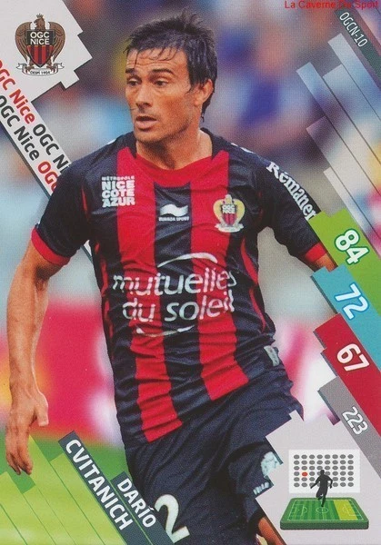 Carte Adrenalyn Signée OGC Nice Football - Joueur CVITANICH Ligue 1 - Carte De Collection