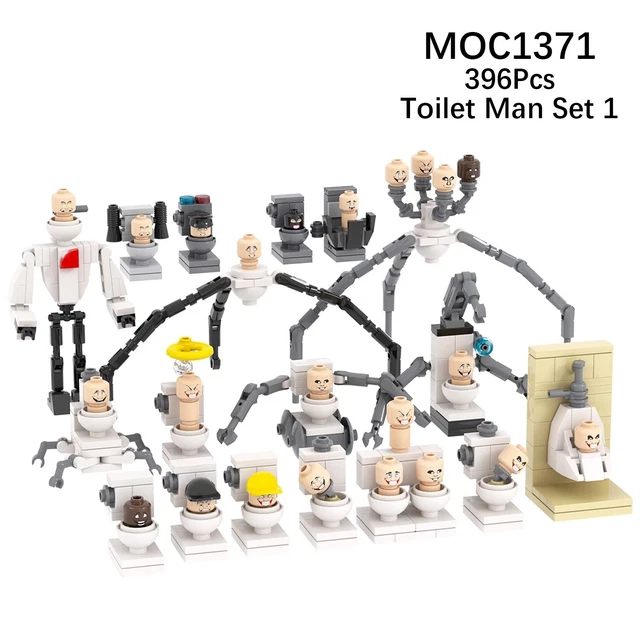 LCTM Skibidi Toilet Titan Bausteine | 400+ Teile Actionfigur Set | Kameramann & TV Man Spielzeug | Für Kinder & Fans