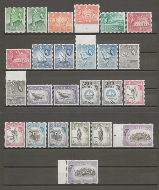 ADEN 1953/63 SG 48/72 MNH Cat £170