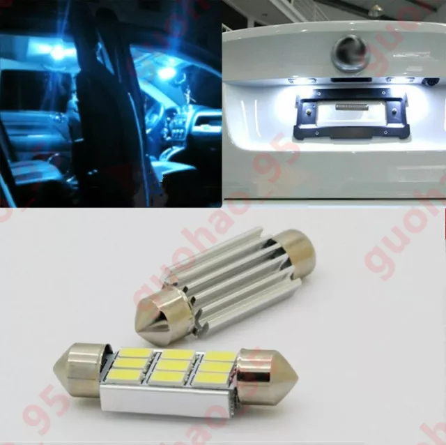 2 lampadine interne a LED per Vauxhall Vivaro 9SMD aggiornamento Canbus senza errori