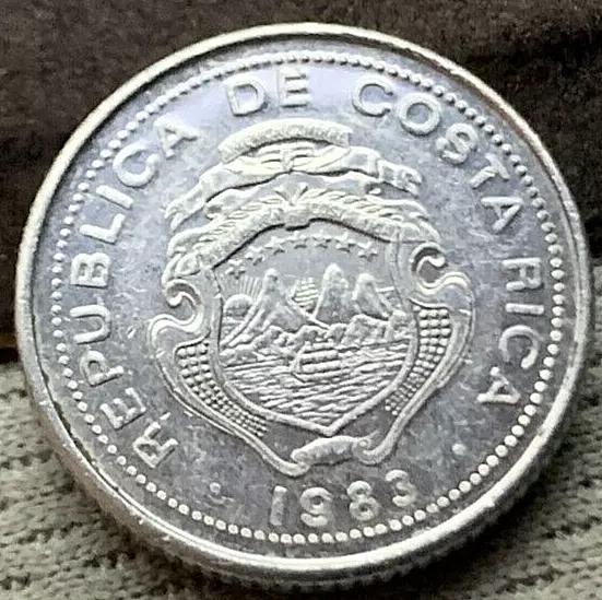 1983 Costa Rica 25 Centimos Coin AU      #X03