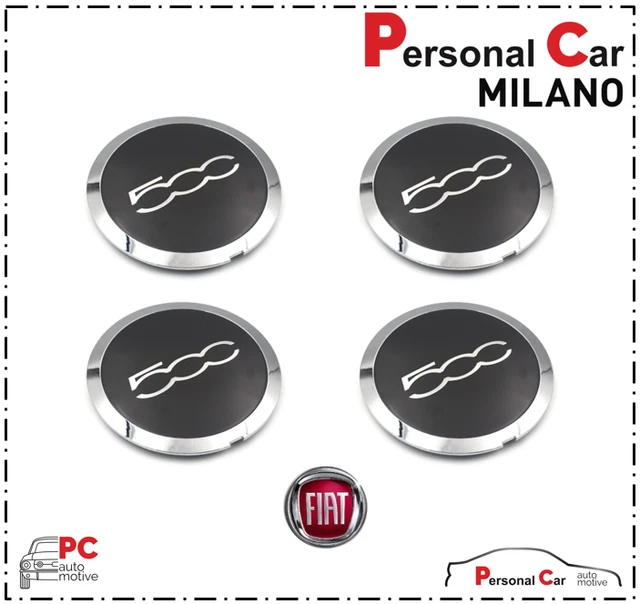 Coprimozzi Cromati Per Fiat 500 - 4 Pezzi, Riferimento OE 51884863 - Foto 7