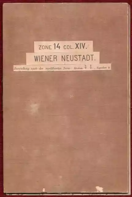 1878 Orig Cloth Military Detailed Map Wiener Neustadt Osterreich Austria Hungary 3