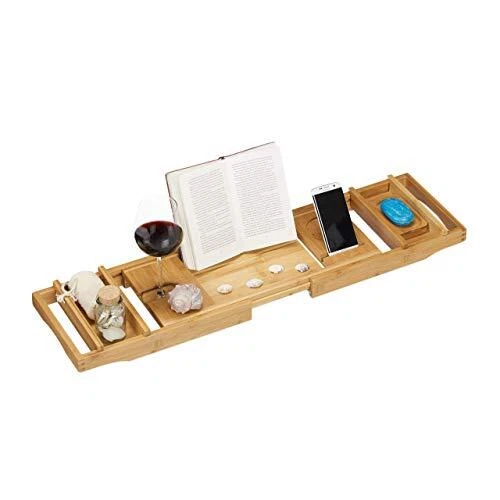 Pont De Baignoire Tablette De Baignoire Salle De Bain En Bambou Hxlxp: 4 X 65 X 15 Cm, Brun Pont De Baignoire Tablette De Baignoire Salle De Bain En Bambou Hxlxp: 4 X 65 X 15 Cm, Brun