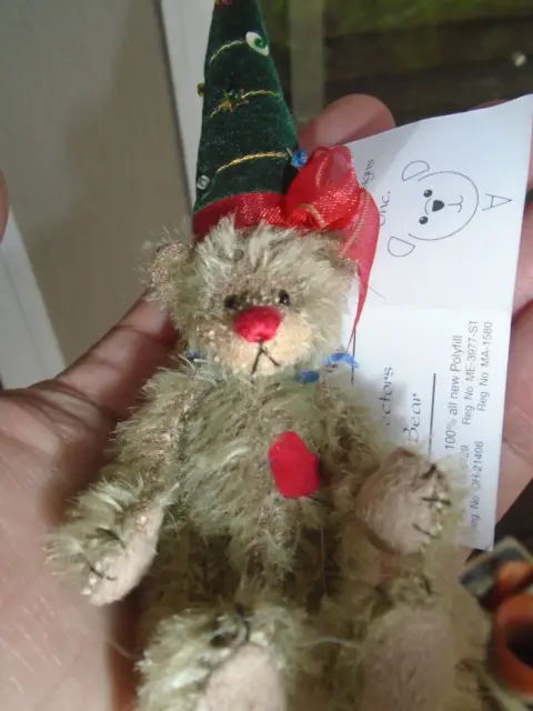 Deb Canham Christmas Special Mohair Bear Tag #305/1200 Vintage Collector's Bear