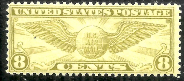 USA 1928 Airmail 8¢Winged Globe  Scott C17 MVLH