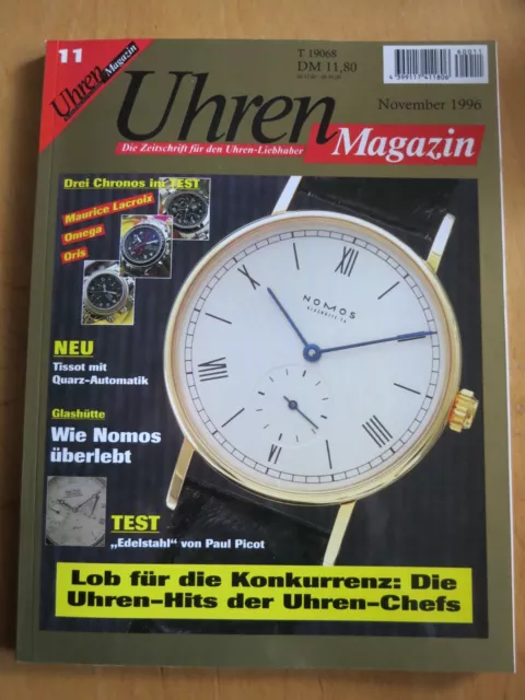 Uhren-Magazin Nr. 11 1996 Heft: Nomos, Mühle Glashütte, Omega Speedmaster, Oris