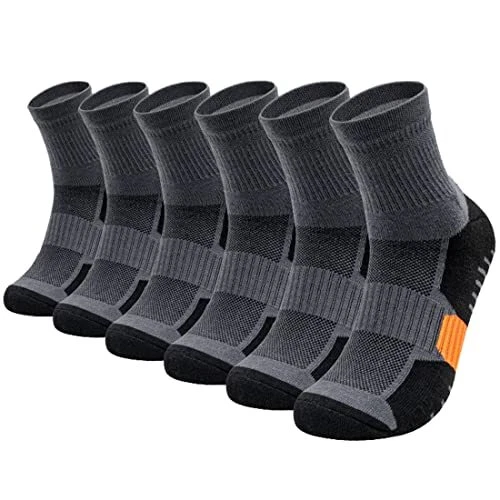 6 Pack Mens Ankle Socks With Cushion Athletic Soft Comfort Sock