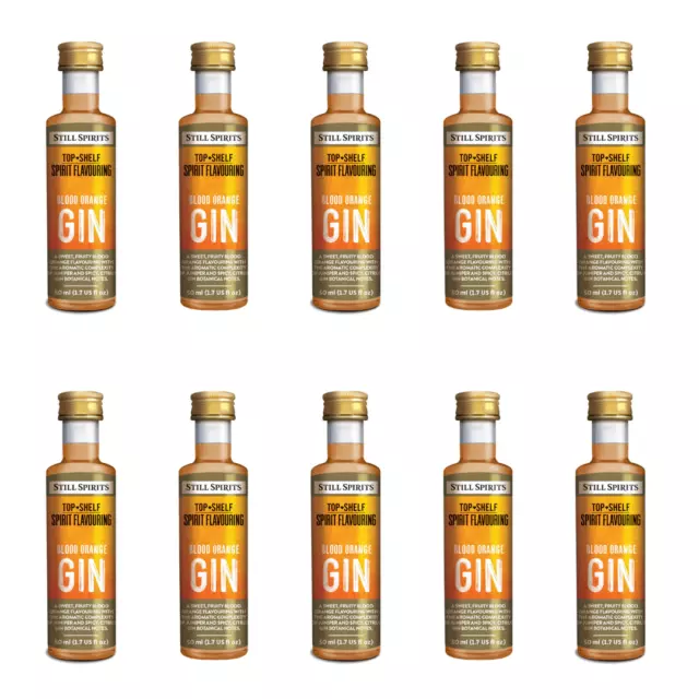 10 X Still Spirits Top Shelf Blood Orange Gin Distilling Flavouring Essence