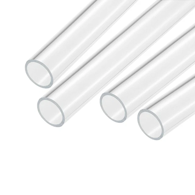 4pcs Acrylic Pipe Clear Rigid Tube 18mm ID 20mm OD 14" for Lamps and Lanterns