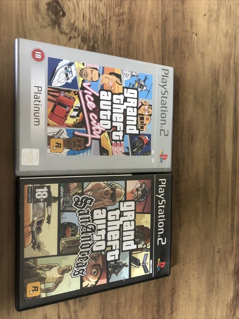 GRAND THEFT AUTO III Vice City San Andreas PS2 PlayStation 2 Bundle GTA Trilogy EUR 12,90