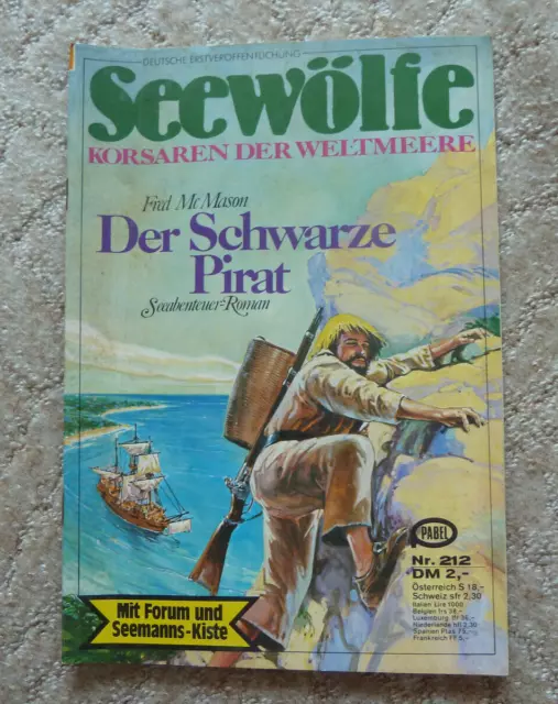 SEEWÖLFE -  Roman Nr. 212, Fred McMason: DER SCHWARZE PIRAT, Pabel, 1980