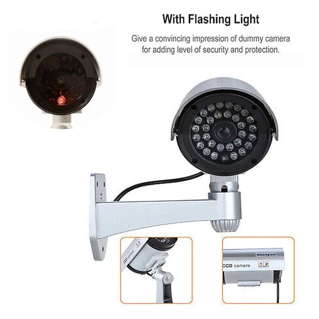 Fake Cameras Fake Security Cameras (4-Pack) - Dummy CCTV With Flashing ...